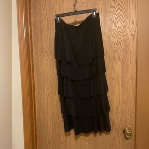 Black ruffle skirt